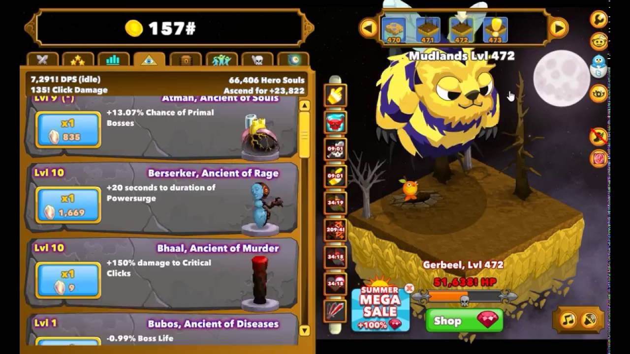 what ancients to get clicker heroes